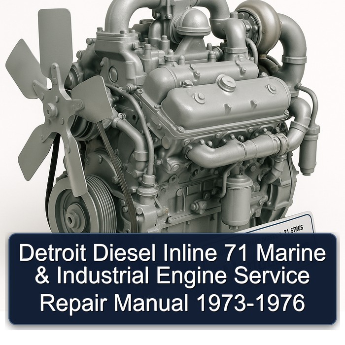 Detroit Diesel Inline 71 Marine & Industrial Engine Service Repair Manual 1973-1976