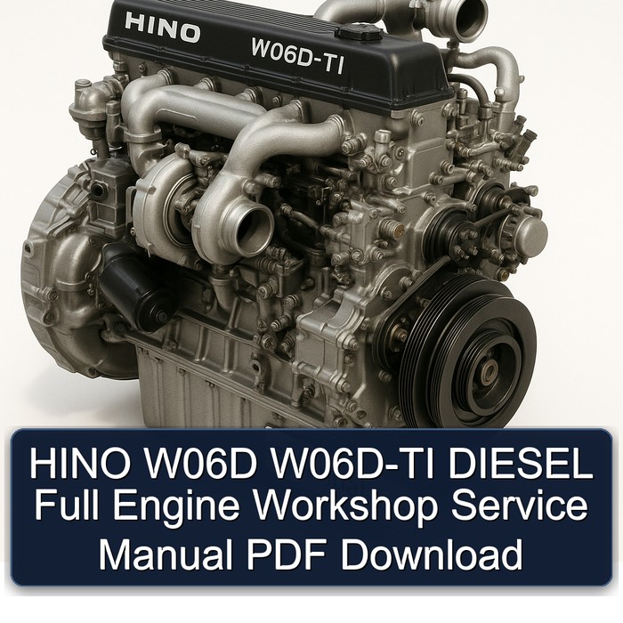 HINO W06D W06D-TI DIESEL Full Engine Workshop Service Manual PDF Download