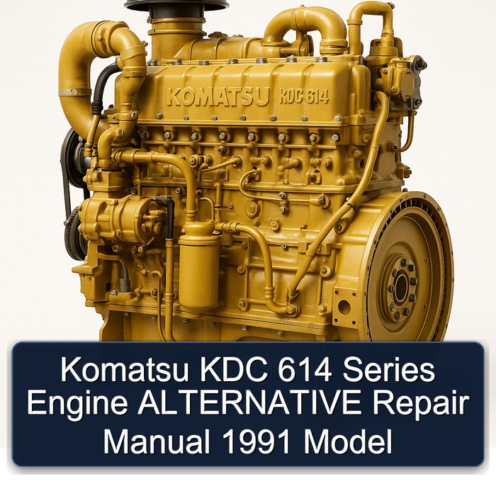 Komatsu KDC 614 Series Engine ALTERNATIVE Repair Manual 1991 Model