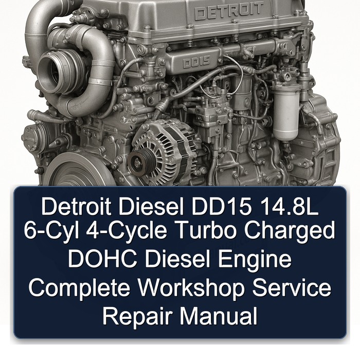 Detroit Diesel DD15 14.8L 6-Cyl 4-Cycle Turbo Charged DOHC Diesel Engine Complete Workshop Service Repair Manual