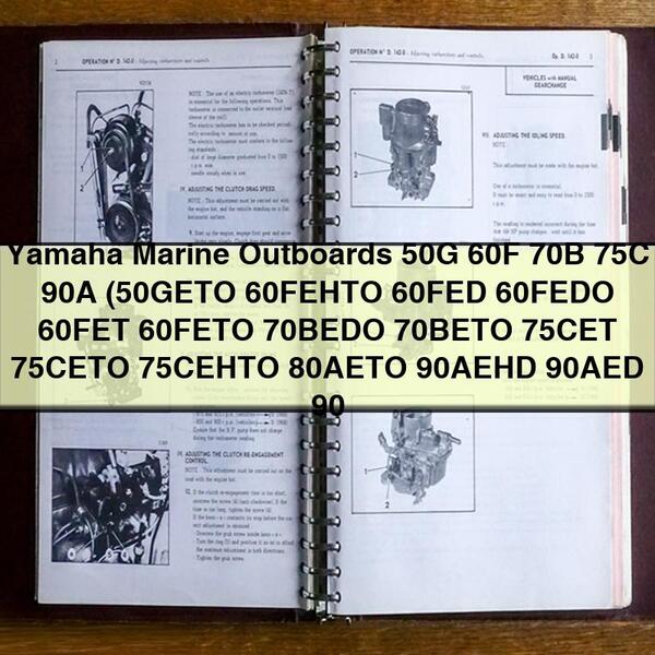Yamaha Marine Outboards 50G 60F 70B 75C 90A Outboard Service Manual