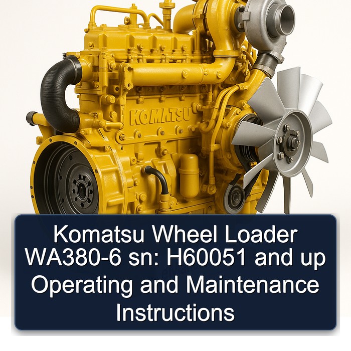 Komatsu Wheel Loader WA380-6 sn: H60051 and up Operating and Maintenance Instructions
