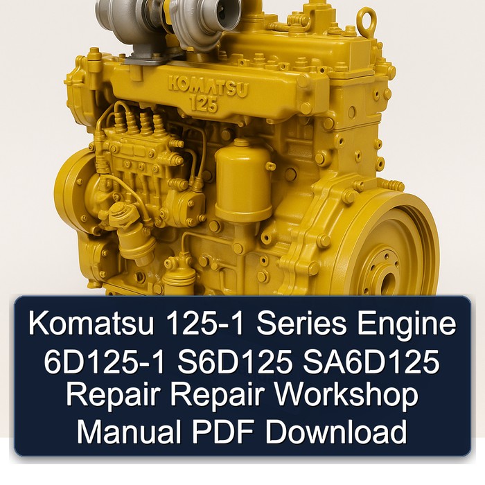 Komatsu 125-1 Series Engine 6D125-1 S6D125 SA6D125 Repair Repair Workshop Manual PDF Download