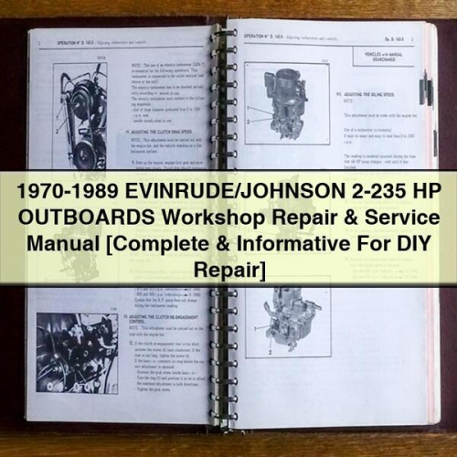 Evinrude Johnson 2-235 HP Outboards 1970-1989 Workshop Repair Service Manual PDF