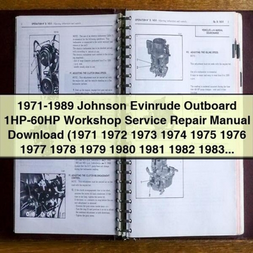 1971-1989 Johnson Evinrude Outboard 1HP-60HP Workshop Service Repair Manual