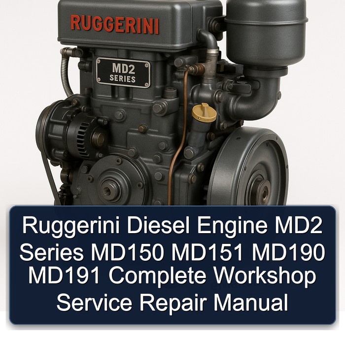 Ruggerini Diesel Engine MD2 Series MD150 MD151 MD190 MD191 Complete Workshop Service Repair Manual