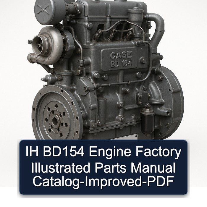 IH BD154 Engine Factory Illustrated Parts Manual Catalog-Improved-PDF