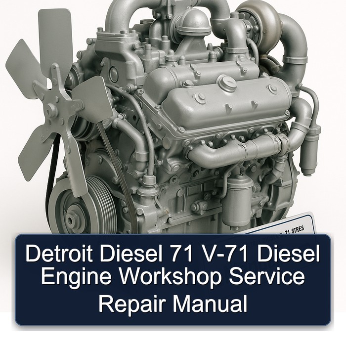 Detroit Diesel 71 V-71 Diesel Engine Workshop Service Repair Manual