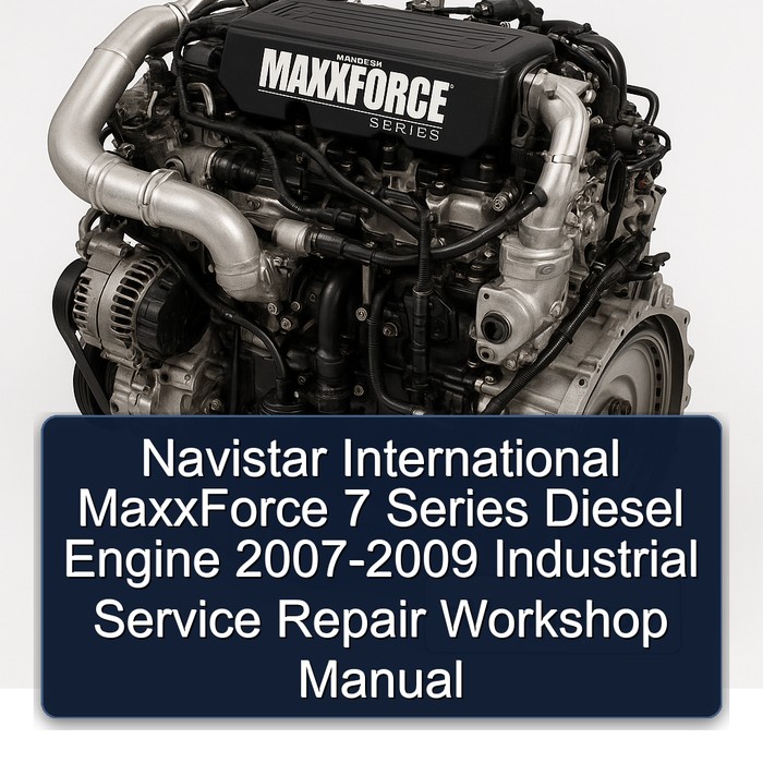 Navistar International MaxxForce 7 Series Diesel Engine 2007-2009 Industrial Service Repair Workshop Manual