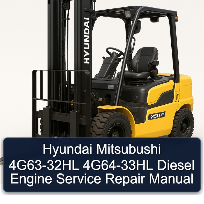 Hyundai Mitsubushi 4G63-32HL 4G64-33HL Diesel Engine Service Repair Manual