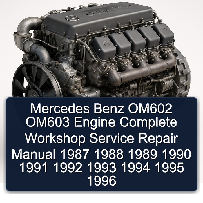 Mercedes Benz OM602 OM603 Engine Complete Workshop Service Repair Manual 1987 1988 1989 1990 1991 1992 1993 1994 1995 1996