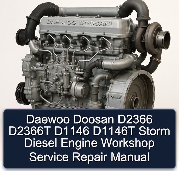 Daewoo Doosan D2366 D2366T D1146 D1146T Storm Diesel Engine Workshop Service Repair Manual