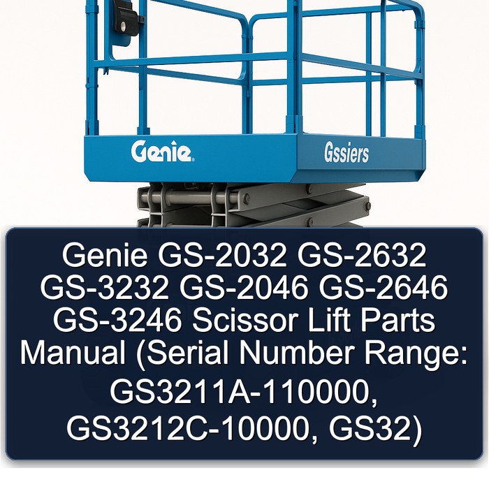 Genie GS-2032 GS-2632 GS-3232 GS-2046 GS-2646 GS-3246 Scissor Lift Parts Manual (Serial Number Range: GS3211A-110000, GS3212C-10000, GS32)