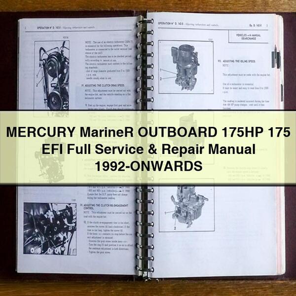 MERCURY Mariner OUTBOARD 175HP 175 EFI Full Service & Repair Manual 1992-ONWARDS