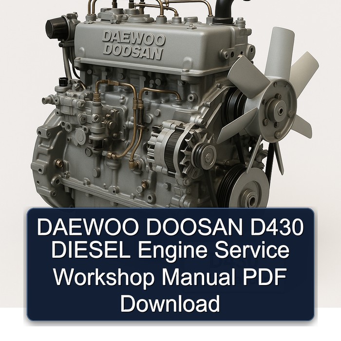 DAEWOO DOOSAN D430 DIESEL Engine Service Workshop Manual PDF Download