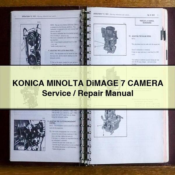 KONICA MINOLTA DiMAGE 7 CAMERA Service/Repair Manual