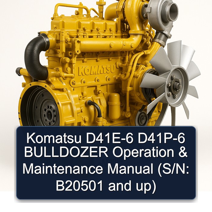 Komatsu D41E-6 D41P-6 BULLDOZER Operation & Maintenance Manual (S/N: B20501 and up)