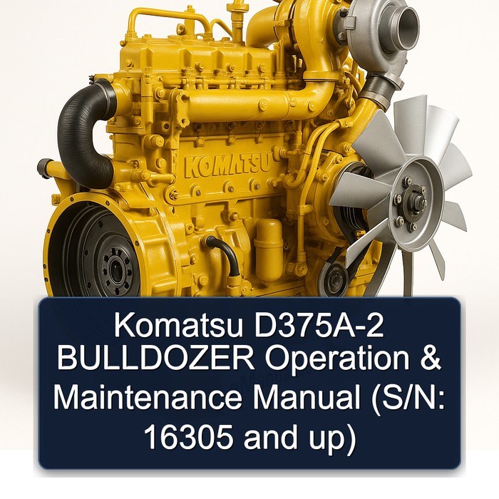 Komatsu D375A-2 BULLDOZER Operation & Maintenance Manual (S/N: 16305 and up)