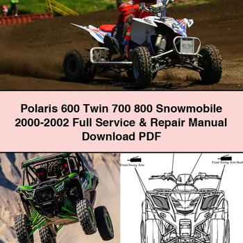 Polaris 600 Twin 700 800 Snowmobile 2000-2002 Full Service & Repair Manual
