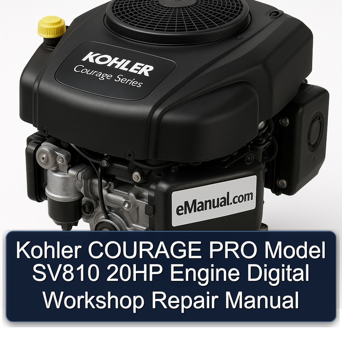 Kohler COURAGE PRO Model SV810 20HP Engine Digital Workshop Repair Manual