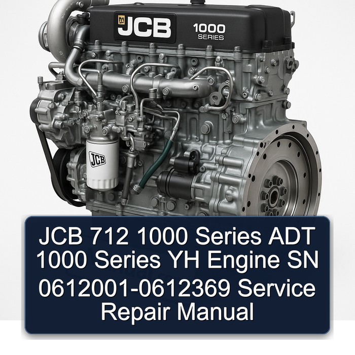 JCB 712 1000 Series ADT 1000 Series YH Engine SN 0612001-0612369 Service Repair Manual