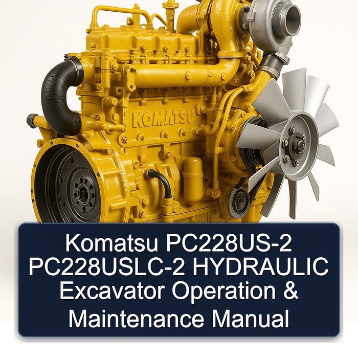 Komatsu PC228US-2 PC228USLC-2 HYDRAULIC Excavator Operation & Maintenance Manual
