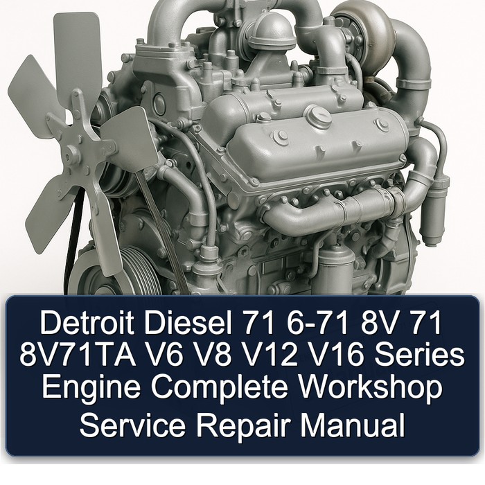 Detroit Diesel 71 6-71 8V 71 8V71TA V6 V8 V12 V16 Series Engine Complete Workshop Service Repair Manual
