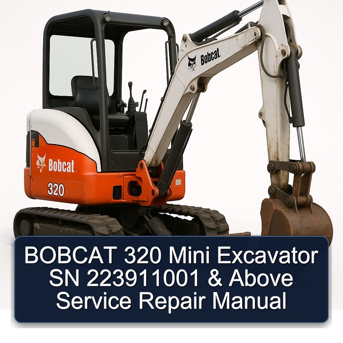 BOBCAT 320 Mini Excavator SN 223911001 & Above Service Repair Manual
