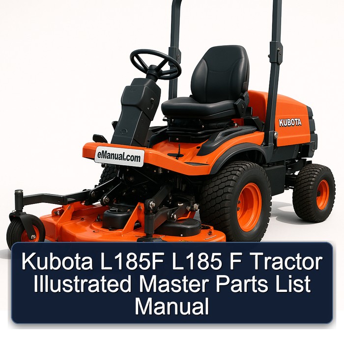 Kubota L185F L185 F Tractor Illustrated Master Parts List Manual