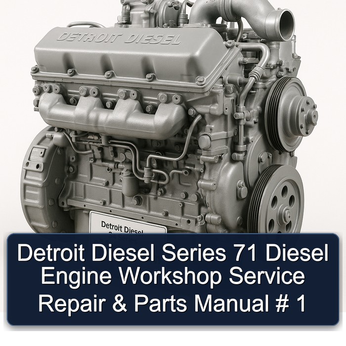 Detroit Diesel Series 71 Diesel Engine Workshop Service Repair & Parts Manual # 1