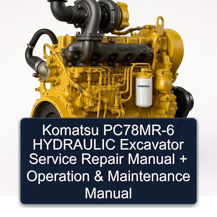 Komatsu PC78MR-6 HYDRAULIC Excavator Service Repair Manual + Operation & Maintenance Manual