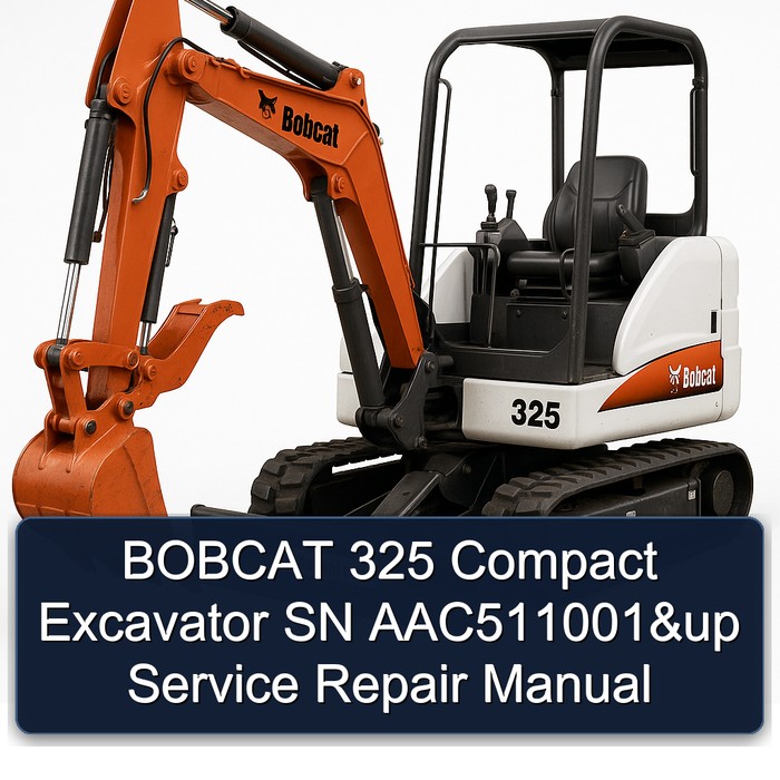 BOBCAT 325 Compact Excavator SN AAC511001&up Service Repair Manual