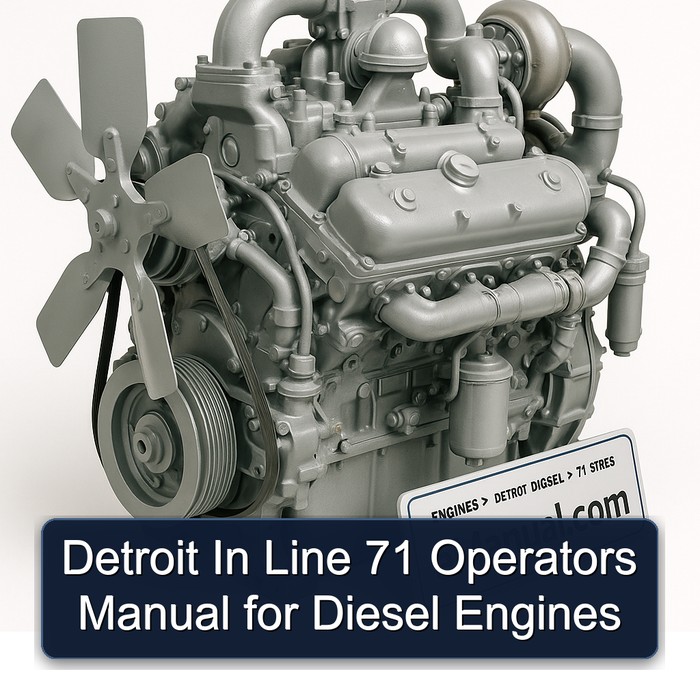 Detroit In Line 71 Operators Manual for Diesel Engines