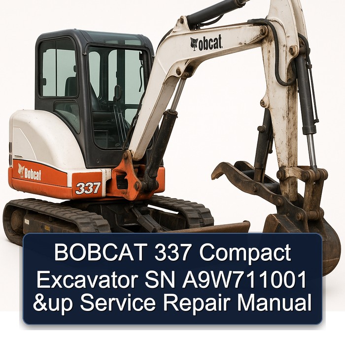 BOBCAT 337 Compact Excavator SN A9W711001 &up Service Repair Manual