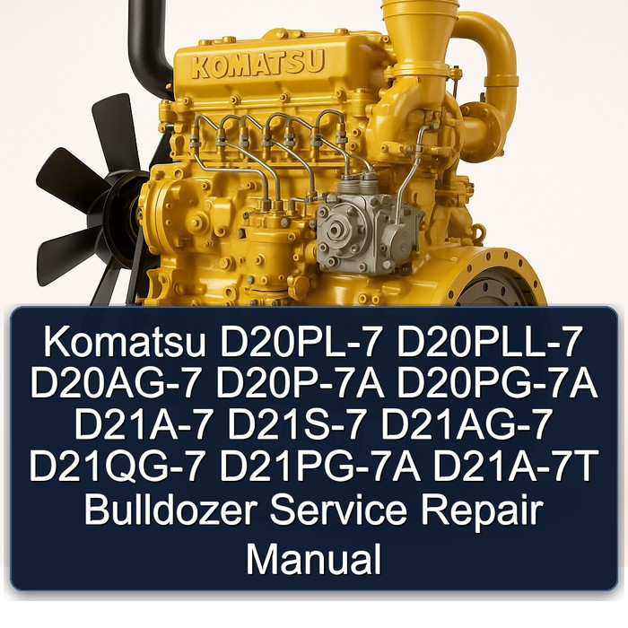 Komatsu D20PL-7 D20PLL-7 D20AG-7 D20P-7A D20PG-7A D21A-7 D21S-7 D21AG-7 D21QG-7 D21PG-7A D21A-7T Bulldozer Service Repair Manual