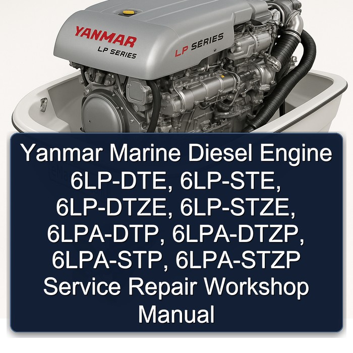 Yanmar Marine Diesel Engine 6LP-DTE, 6LP-STE, 6LP-DTZE, 6LP-STZE, 6LPA-DTP, 6LPA-DTZP, 6LPA-STP, 6LPA-STZP Service Repair Workshop Manual