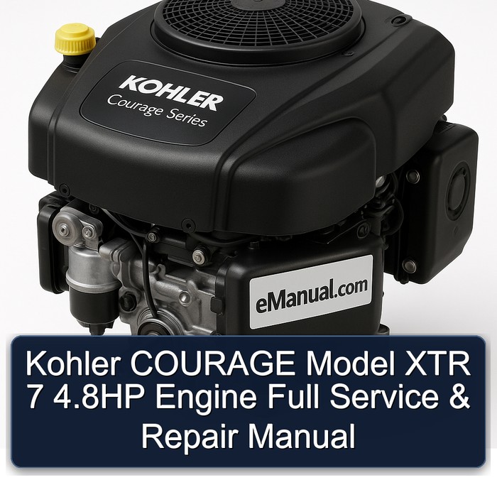 Kohler COURAGE Model XTR 7 4.8HP Engine Full Service & Repair Manual