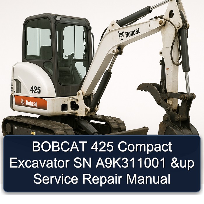 BOBCAT 425 Compact Excavator SN A9K311001 &up Service Repair Manual