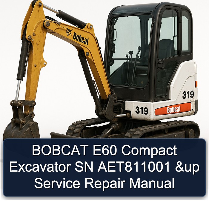 BOBCAT E60 Compact Excavator SN AET811001 &up Service Repair Manual