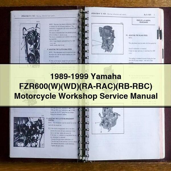 1989-1999 Yamaha FZR600(W)(WD)(RA-RAC)(RB-RBC) Motorcycle Workshop Service Repair Manual