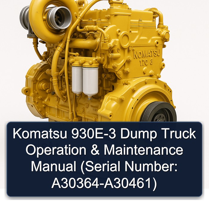 Komatsu 930E-3 Dump Truck Operation & Maintenance Manual (Serial Number: A30364-A30461)