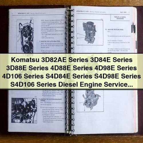 KOMATSU 3D82AE-4D106 Series Diesel Engine Service Repair Manual PDF Download
