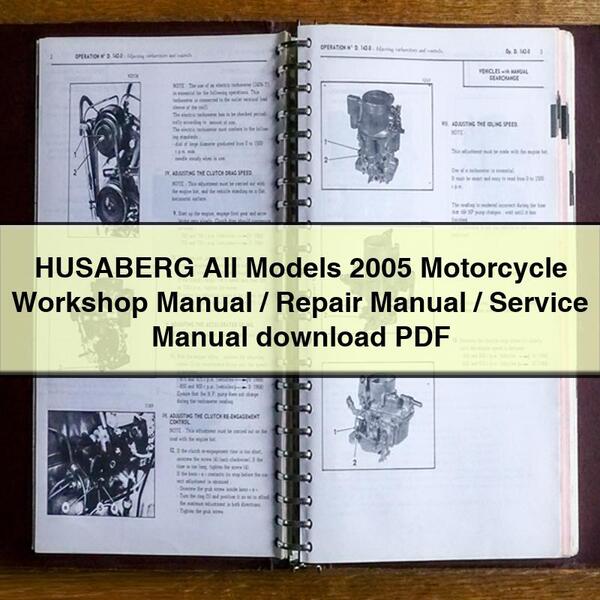 HUSABERG All Models 2005 Motorcycle Workshop Manual / Repair Manual / Service Manual download PDF - Click Image to Close