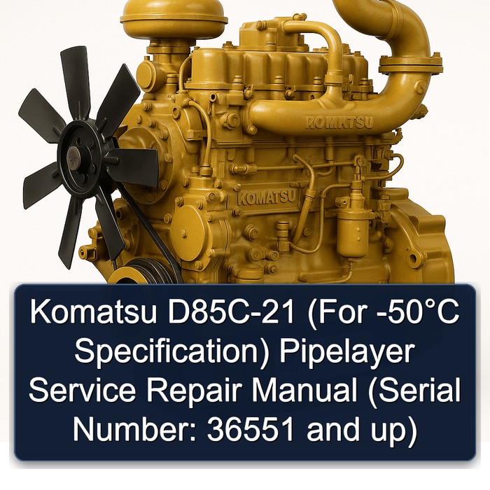 Komatsu D85C-21 (For -50°C Specification) Pipelayer Service Repair Manual (Serial Number: 36551 and up)