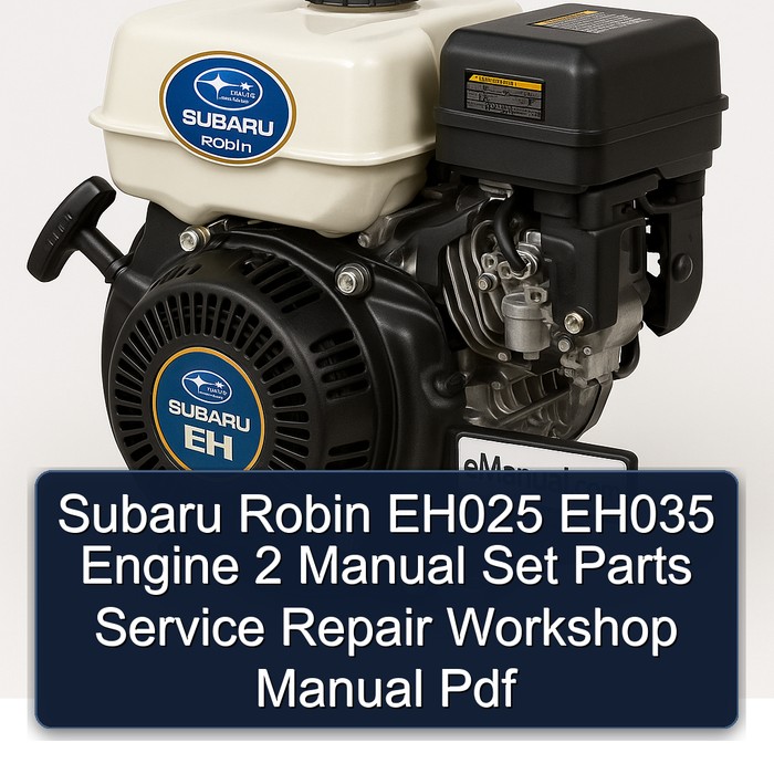 Subaru Robin EH025 EH035 Engine 2 Manual Set Parts Service Repair Workshop Manual Pdf